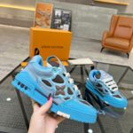 Louis Vuitton Skate Trainer Blue Brown Best Quality