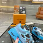 Louis Vuitton Skate Trainer Blue Brown Best Quality