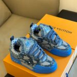 Louis Vuitton Skate Trainer Blue Swarovski Monogram Best Quality
