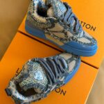 Louis Vuitton Skate Trainer Blue Swarovski Monogram Best Quality