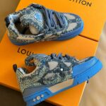 Louis Vuitton Skate Trainer Blue Swarovski Monogram Best Quality