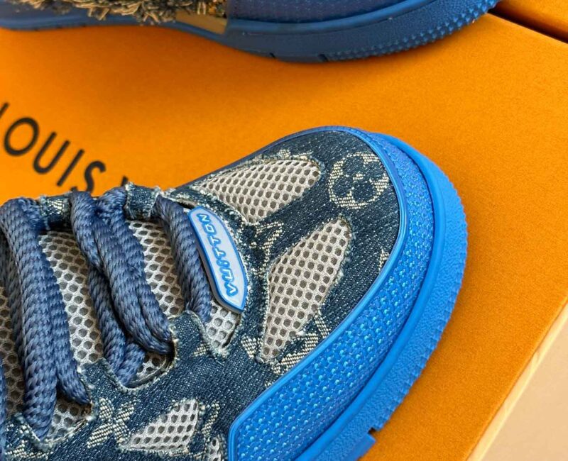 Louis Vuitton Skate Trainer Blue Swarovski Monogram Best Quality