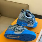 Louis Vuitton Skate Trainer Blue Swarovski Monogram Best Quality
