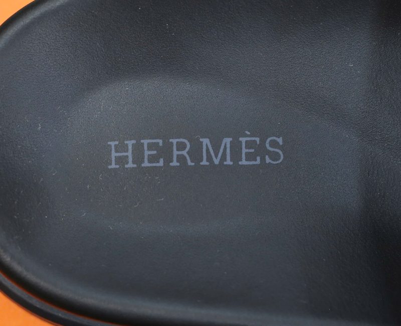 Dép Hermes Chypre Black Bordeaux Epsom Leather Best Quality