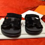 Dép Hermes Chypre Sandal Black Suede Best Quality