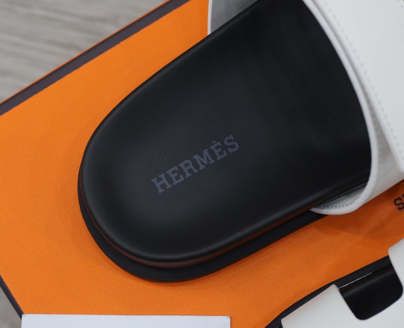 Dép Hermes Chypre Sandal Blanc Smooth Calfskin Leather Best Quality