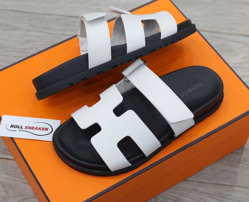 Dép Hermes Chypre Sandal Blanc Smooth Calfskin Leather Best Quality