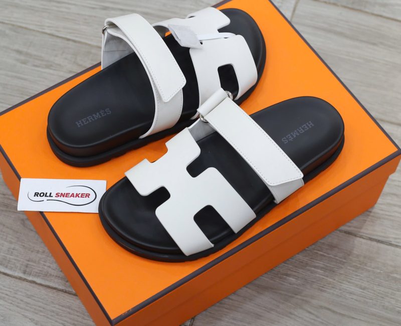 Dép Hermes Chypre Sandal Blanc Smooth Calfskin Leather Best Quality