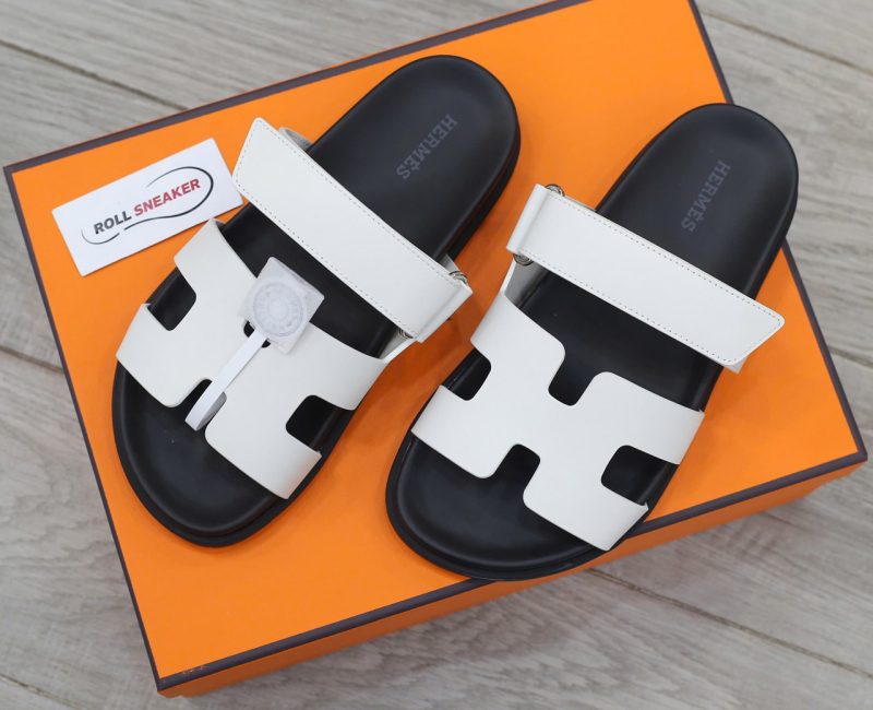 Dép Hermes Chypre Sandal Blanc Smooth Calfskin Leather Best Quality