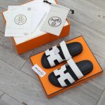 Dép Hermes Chypre Sandal Blanc Smooth Calfskin Leather Best Quality