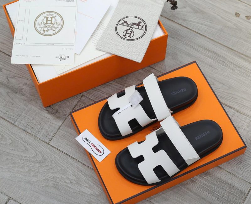 Dép Hermes Chypre Sandal Blanc Smooth Calfskin Leather Best Quality
