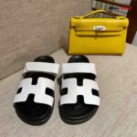 Dép Hermes Chypre Sandal Blanc Smooth Calfskin Leather Best Quality