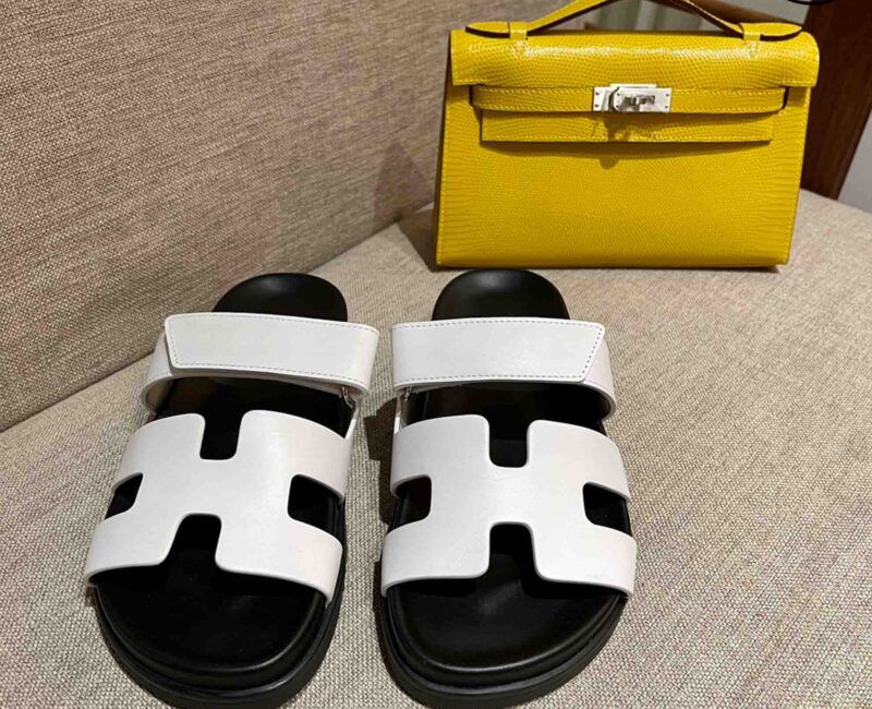 Dép Hermes Chypre Sandal Blanc Smooth Calfskin Leather Best Quality