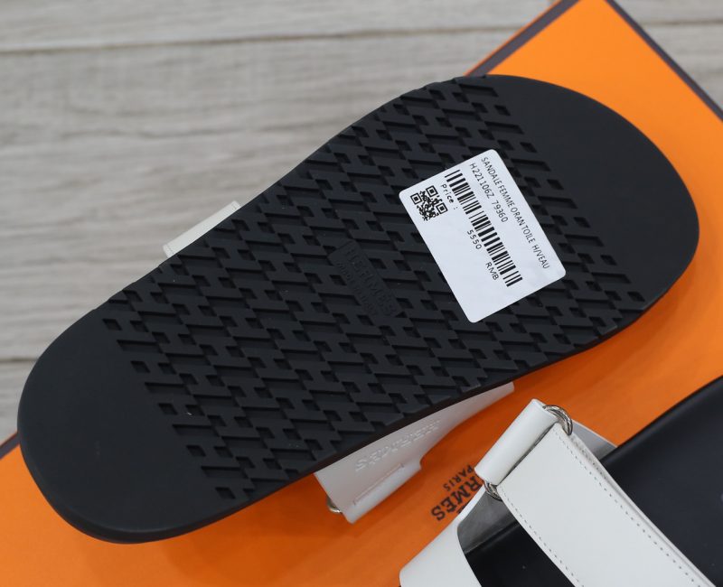 Dép Hermes Chypre Sandal Blanc Smooth Calfskin Leather Best Quality