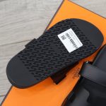 Dép Hermes Chypre Sandal Full Đen Da Trơn Best Quality