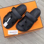 Dép Hermes Chypre Sandal Full Đen Da Trơn Best Quality