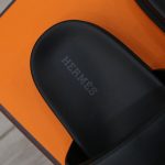 Dép Hermes Chypre Sandal Full Đen Da Trơn Best Quality