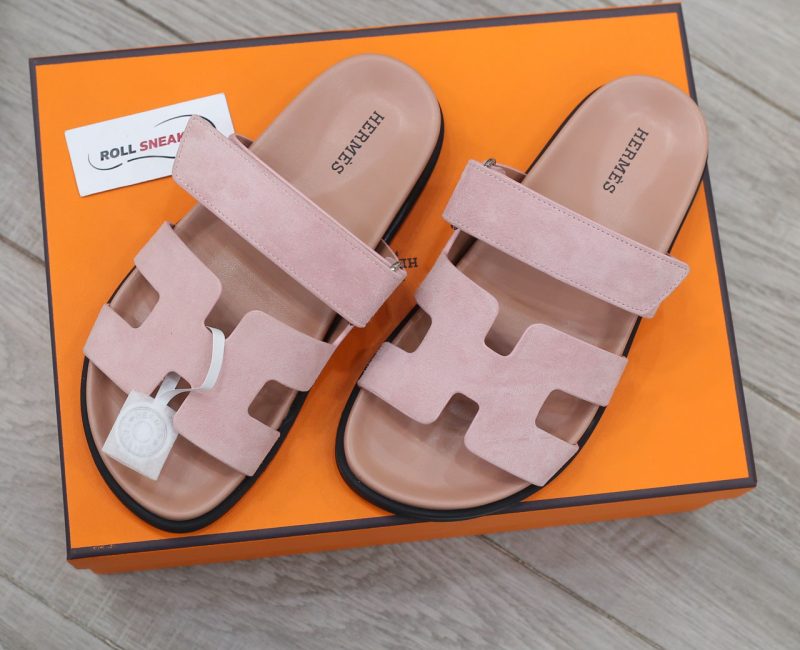 Dép Hermes Chypre Sandal Light Pink Suede Best Quality
