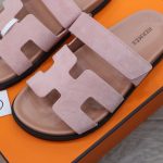 Dép Hermes Chypre Sandal Light Pink Suede Best Quality