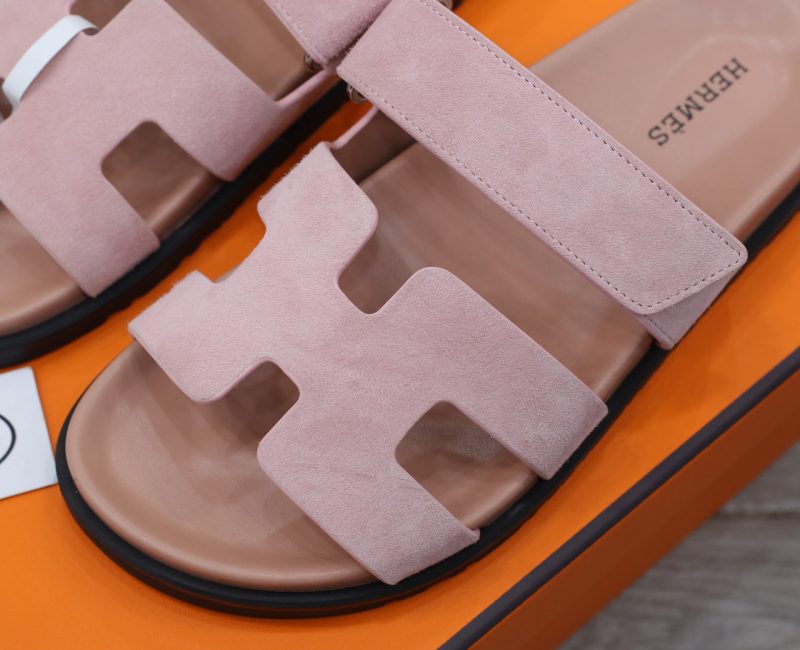 Dép Hermes Chypre Sandal Light Pink Suede Best Quality