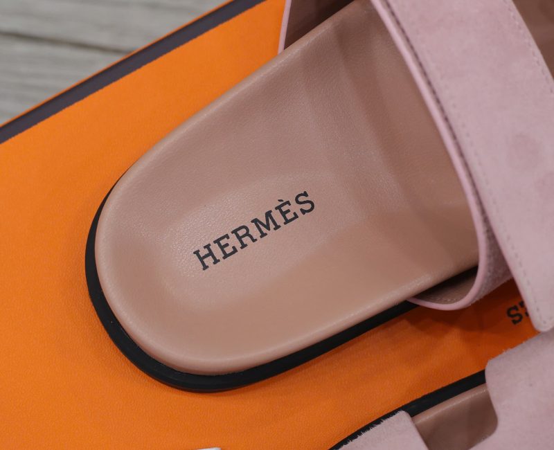 Dép Hermes Chypre Sandal Light Pink Suede Best Quality