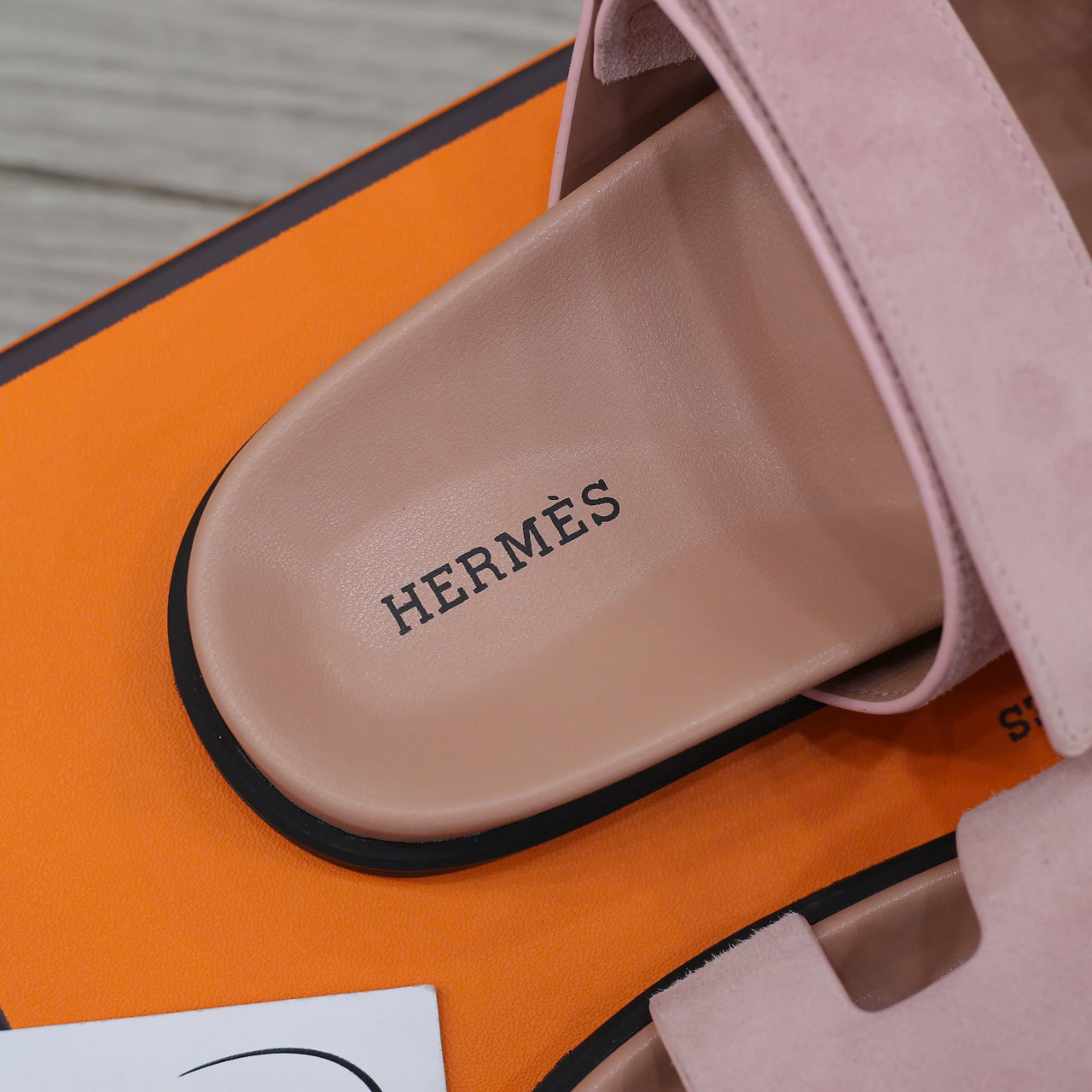 Dép Hermes Chypre Sandal Light Pink Suede Best Quality