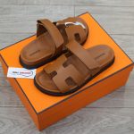 Dép Hermes Chypre Sandal Natural Smooth Calfskin Leather Best Quality