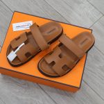 Dép Hermes Chypre Sandal Natural Smooth Calfskin Leather Best Quality