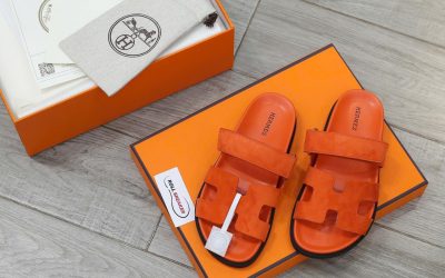 Dép Hermes Chypre Sandal Orange Suede