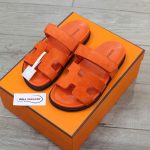 Dép Hermes Chypre Sandal Orange Suede