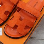 Dép Hermes Chypre Sandal Orange Suede