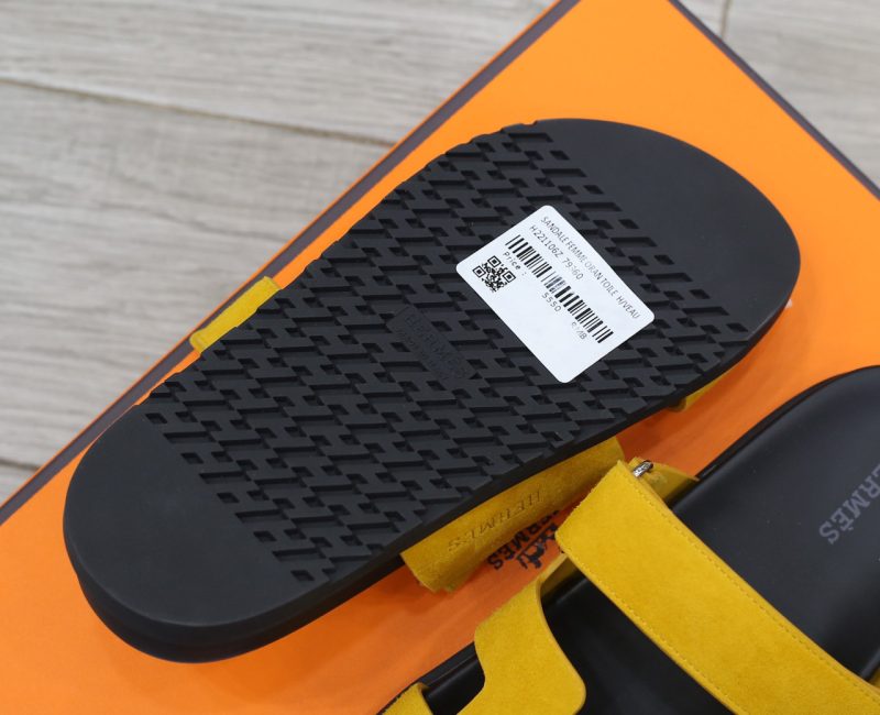 Dép Hermes Chypre Sandal Yellow Suede
