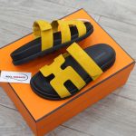 Dép Hermes Chypre Sandal Yellow Suede