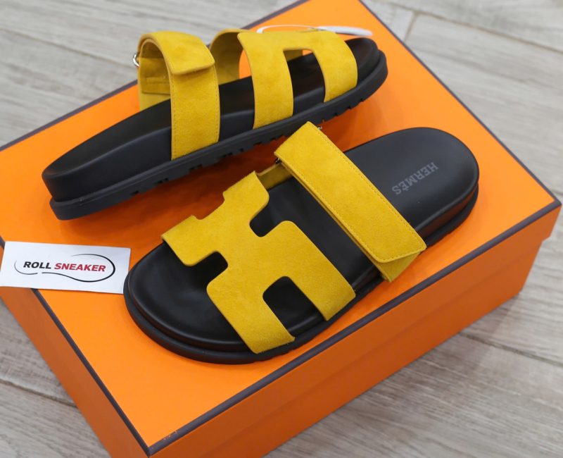 Dép Hermes Chypre Sandal Yellow Suede