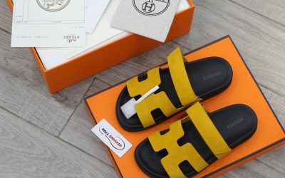 Dép Hermes Chypre Sandal Yellow Suede