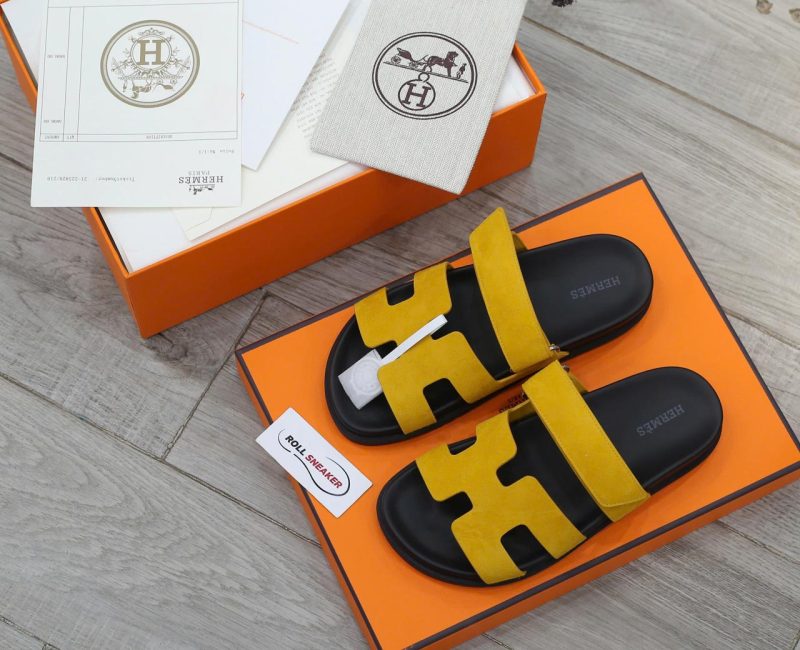 Dép Hermes Chypre Sandal Yellow Suede