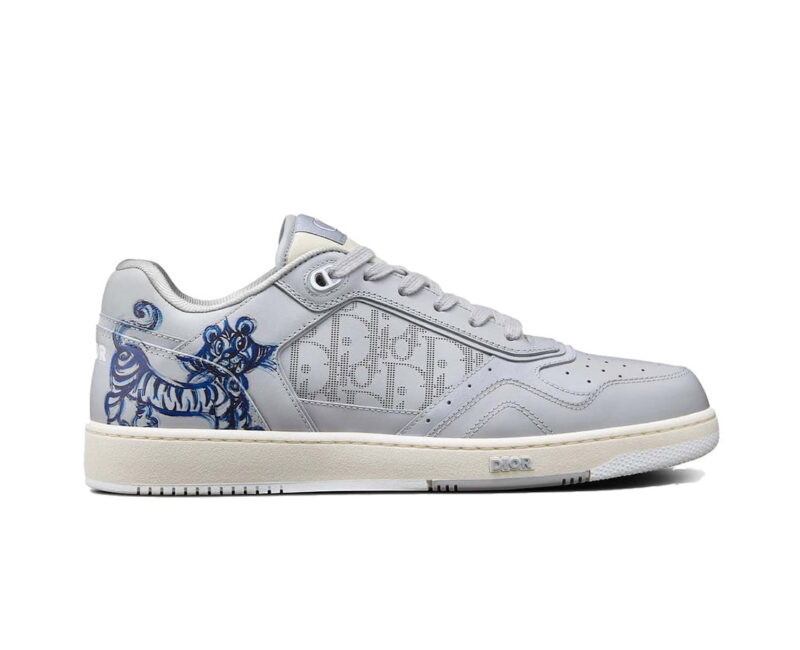 Giày Dior B27 Low Kenny Scharf Blue Tiger Print Like Auth