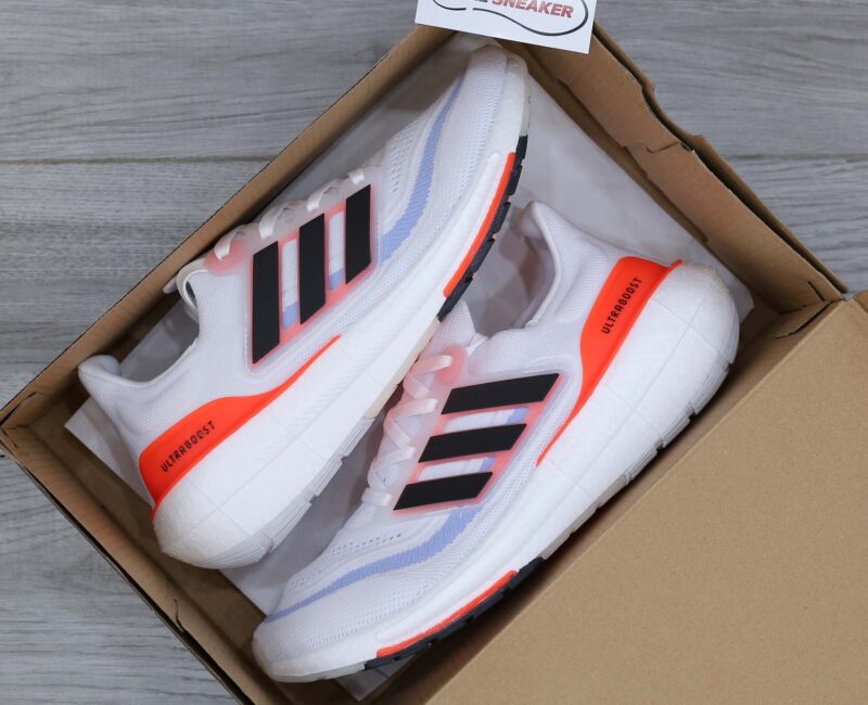 Giày Adidas Wmns UltraBoost 23 Light 'White Solar Red' Like Auth