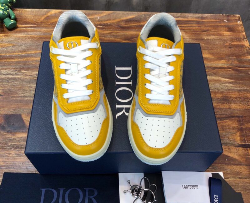 Giày Dior B27 Gold Tone Dior Oblique Jacquard Like Auth