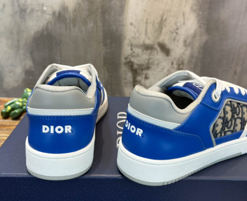 Giày Dior B27 Low Blue Grey White Beige Dior Oblique Jacquard Like Auth