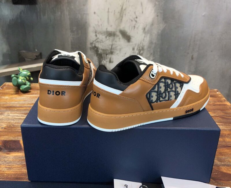 Giày Dior B27 Low Coffee Cream Black Dior Oblique Jacquard Like Auth