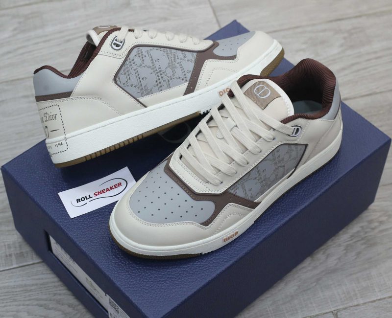 Giày Dior B27 Low ‘Cream Greige with Christian Dior 1947 Signature’ Best Quality