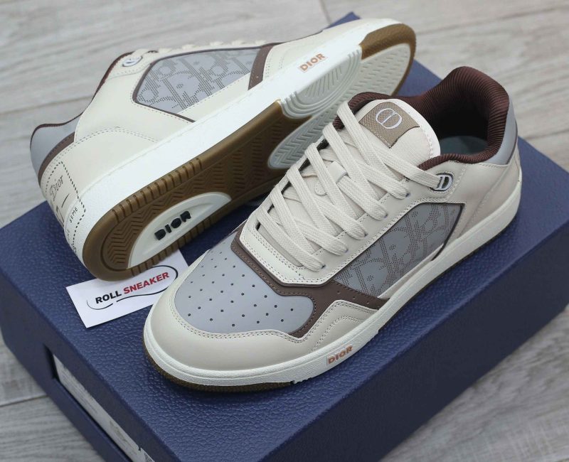 Giày Dior B27 Low ‘Cream Greige with Christian Dior 1947 Signature’ Best Quality