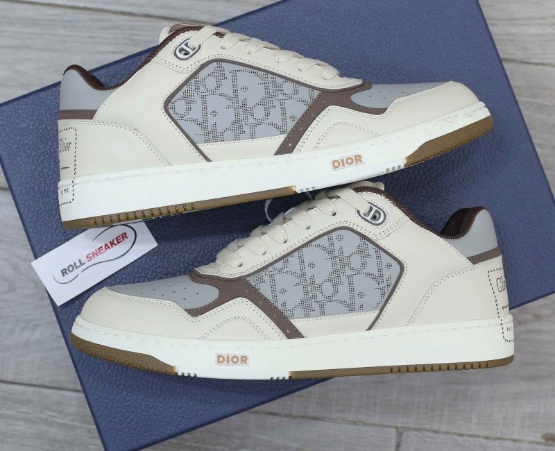 Giày Dior B27 Low ‘Cream Greige with Christian Dior 1947 Signature’ Best Quality