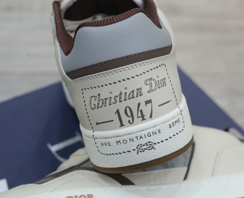 Giày Dior B27 Low ‘Cream Greige with Christian Dior 1947 Signature’ Best Quality