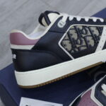 Giày Dior B27 Low Deep Blue Plum with Beige and Black Dior Oblique Jacquard Like Auth