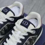 Giày Dior B27 Low Deep Blue Plum with Beige and Black Dior Oblique Jacquard Like Auth