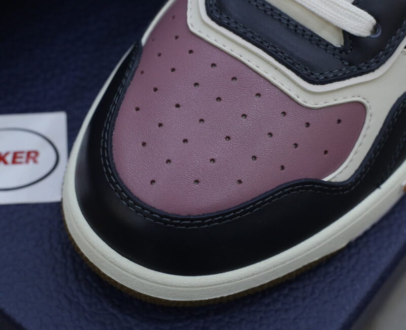 Giày Dior B27 Low Deep Blue Plum with Beige and Black Dior Oblique Jacquard Like Auth