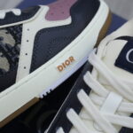 Giày Dior B27 Low Deep Blue Plum with Beige and Black Dior Oblique Jacquard Like Auth