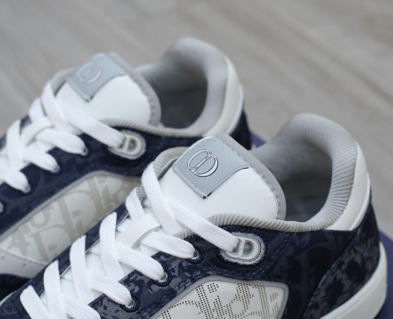 Giày Dior B27 Low Denim Blue White Dior Tears Oblique Galaxy Leather Like Auth